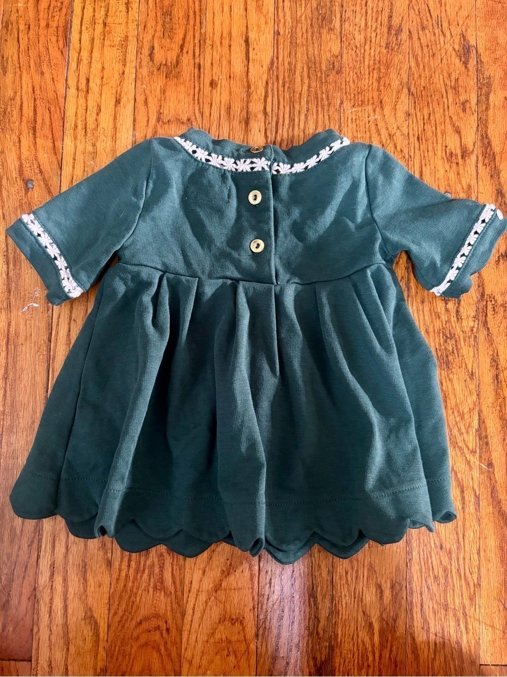 Tahari Baby 2 Piece Holiday Babydoll Top & Knit Sweater Set 12M - Picture 8 of 12